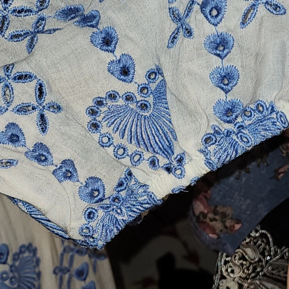 NWOT Johnny Was Jade Beau Eyelet Button-Down Tiered Midi Dress Boho Chic - Picture 4 of 14